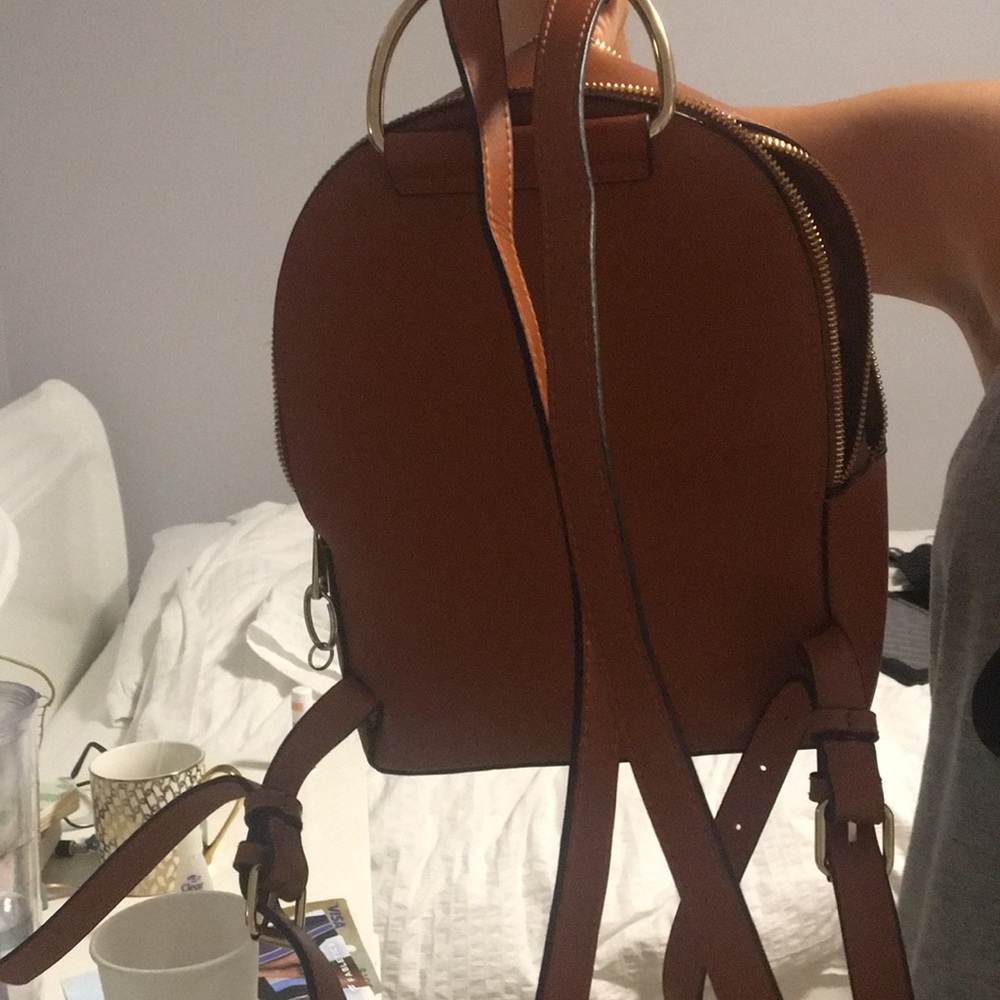 Cute brown mini backpack - Picture 2 of 4